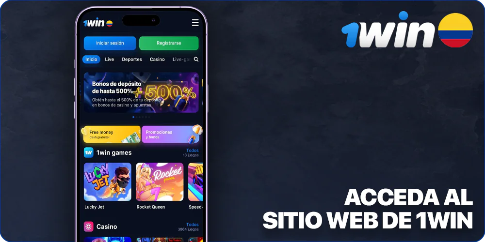 Acceda al sitio web de 1Win desde su iPhone o iPad