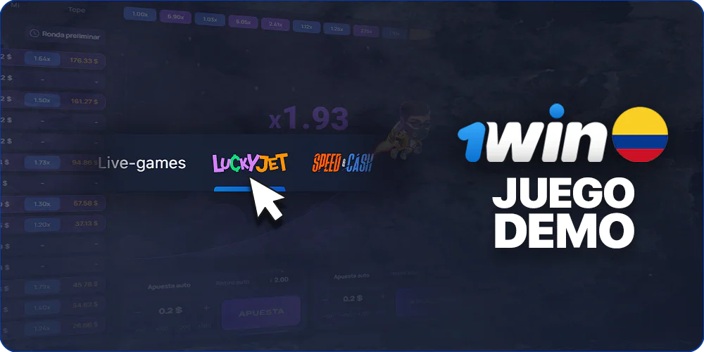 Instrucciones para jugar a Lucky Jet en 1Win en modo demo